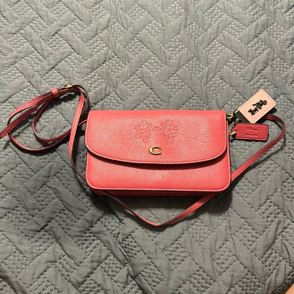 Pink Disney Coach Crossbody Shoulder Mickey and Minnie Bag